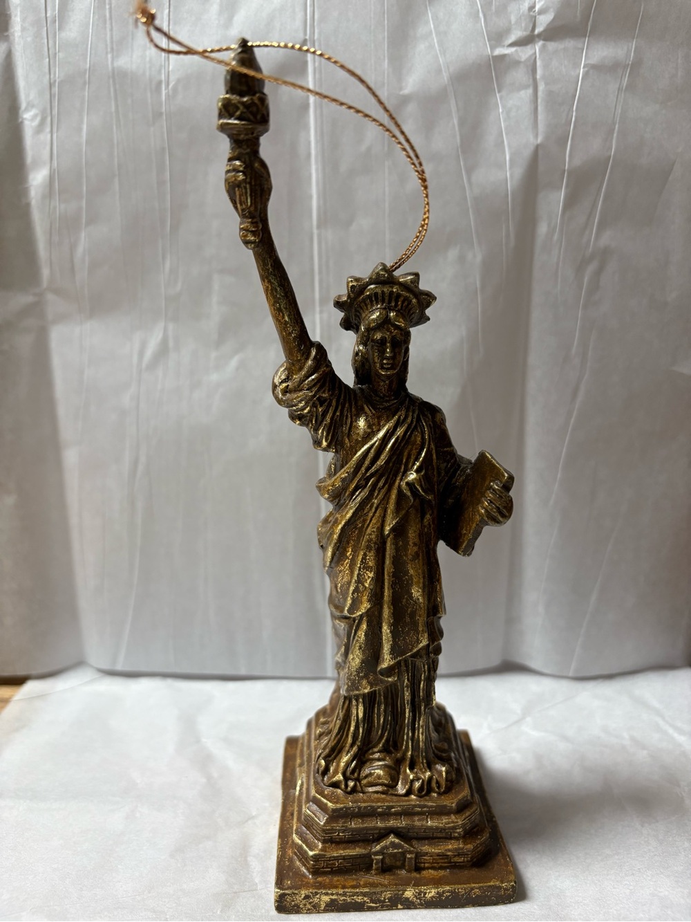 Bronze Statue of Liberty Figurine Ornament - Gold Finish